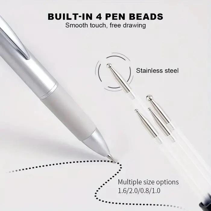 Nouveau Kit de Manucure 5-en-1 : Stylo à Points pour Ongles