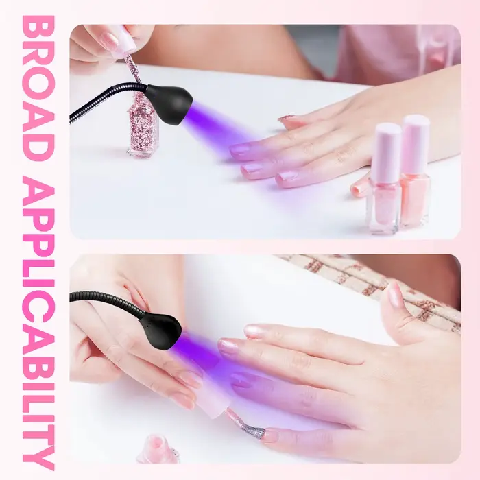 Sèche-ongles lumière UV lampe à ongles 395nm longueur d'onde Clip-on bureau Mini USB