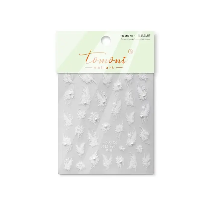Élégant Noir Et Blanc fzAdhésif Nail Art Autocollant Design Décoration Pour N64.Decals DIY Feuille A