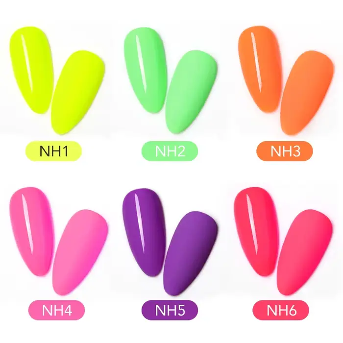 6 pièces couleur néon Gel vernis VENALISA
