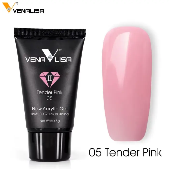 VENALISA Gel acrylique 45g gelée rose Poly Gel pour ongles manucure Extension Semi permanente tremper le Gel de construction UV Gel français
