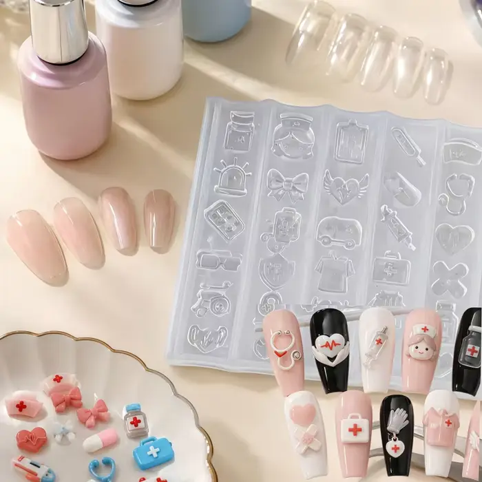 Moule en silicone pour accessoires d'ongles