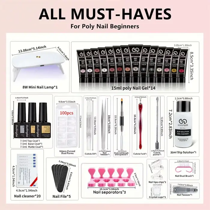 Kit d'extension d'ongles en gel