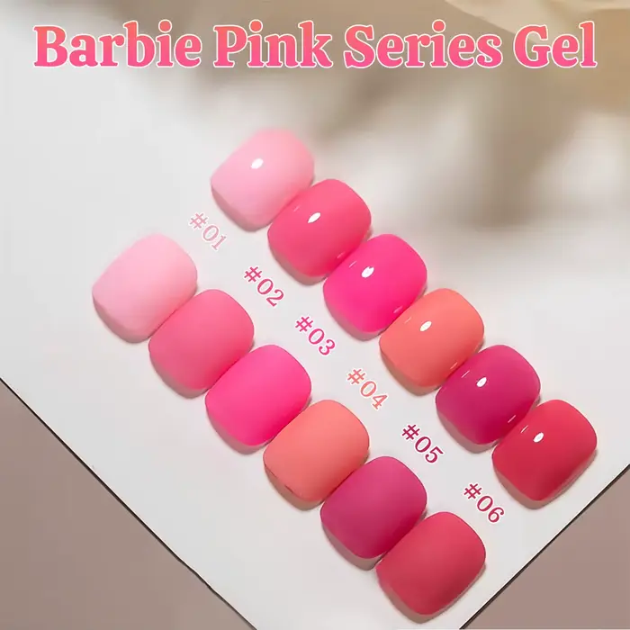 1 pièce PSK Vernis à ongles gel série couleur rose blanchissant