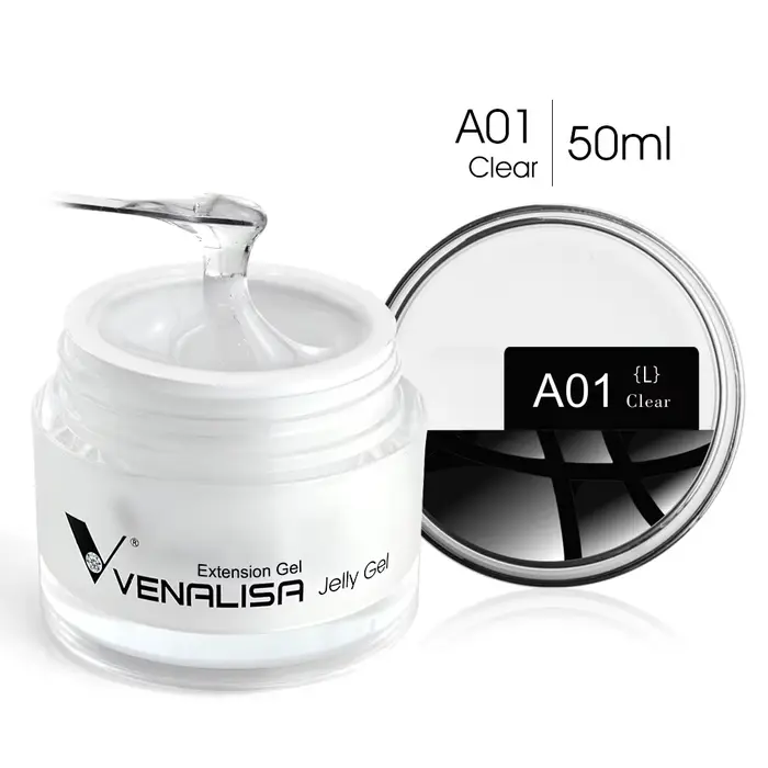 VENALISA Gel de gelée 50ml rose Collection nue ne brûle pas Gel dur tremper UV LED Extension douce c