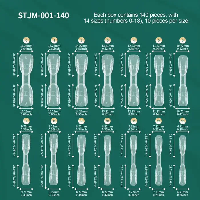 Système d'ongles Nailpop Dual Forms 140 pièces – Formes carrées, cercueil, amande, ovales pour exten