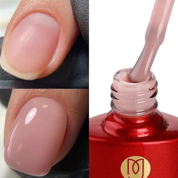 MSHARE Blush rose ombre couleur caoutchouc Base Gel vernis ongles Camouflage ongles Gel 10ml