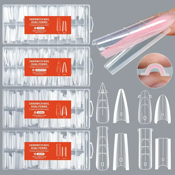 256 pièces de formes d'extension d'ongles