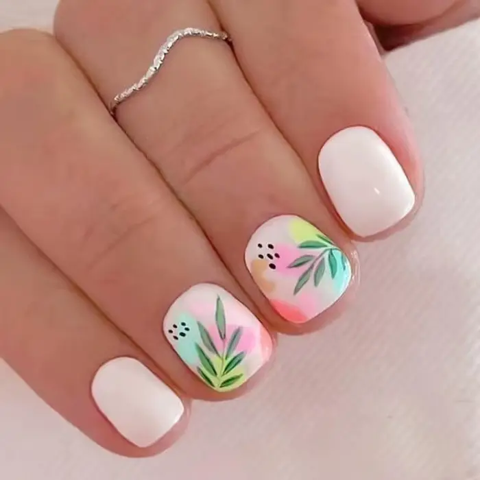 24 faux ongles carrés à presser