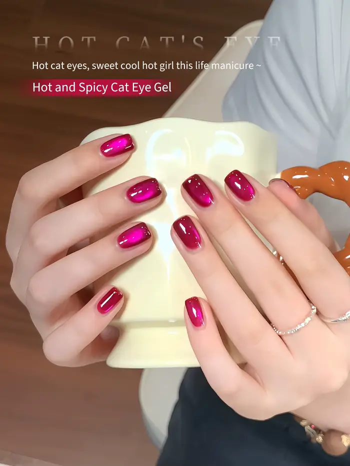 Vernis à ongles œil de chat rouge 12 ml