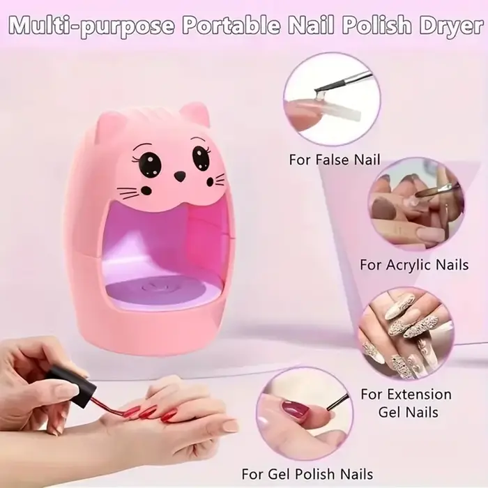 LULAA lumière UV pour ongles pour vernis Gel sèche-ongles avec forme mignonne petite et Portable