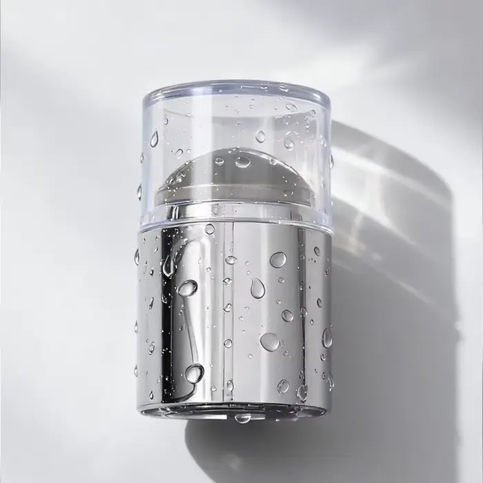Mini sceau à ongles Transparent avec grattoir