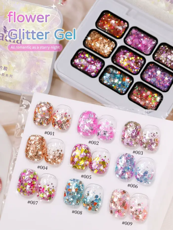 Jillradia Gel 9 Couleurs - Vernis à Ongles Semi-Solide Idéal pour Manucure DIY