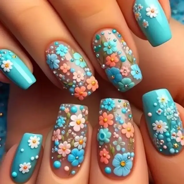 24 pièces/ensemble, faux ongles mi-longs pour femmes