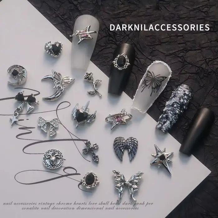 Breloque gothique Style Punk pour Nail Art