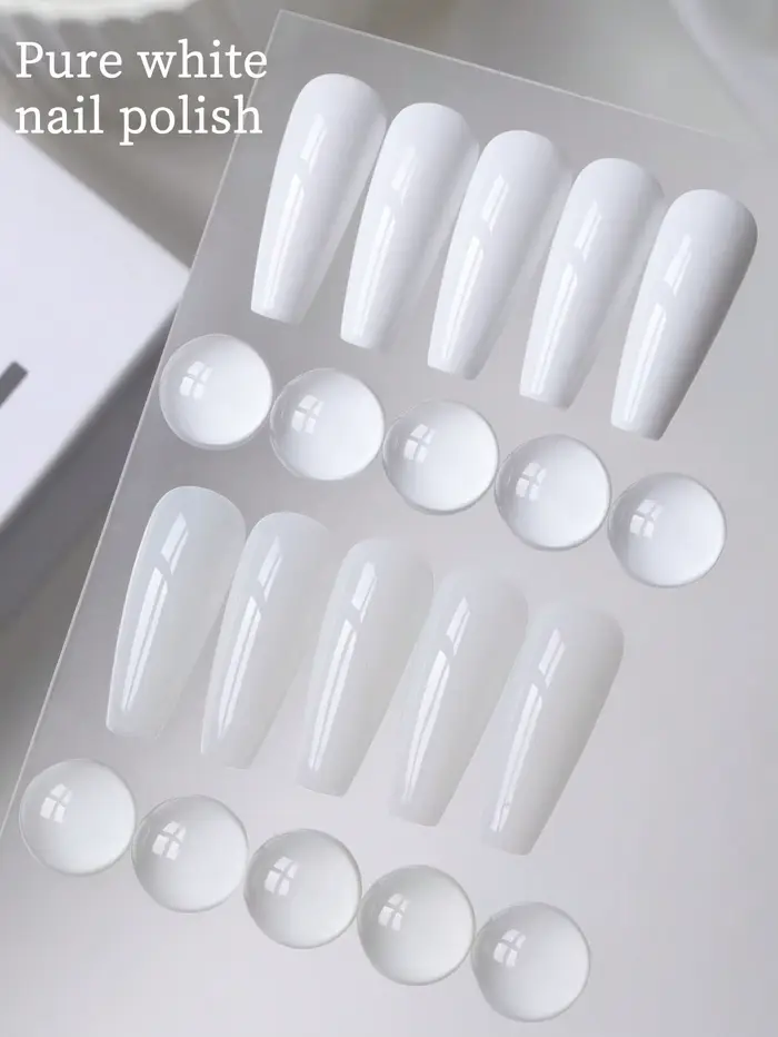 2 couleurs 15ML blanc Gel pour ongles ensemble Semi Permanent Nail Art trempage UV LED Salon de manucure bricolage