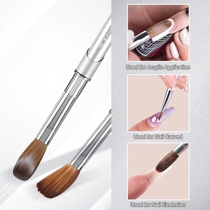 Kolinsky – brosse à ongles en acrylique