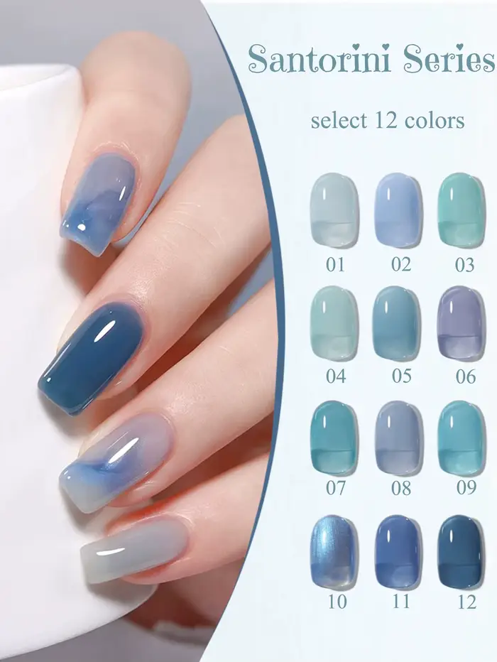 1-12 pièces PSK été chaud Salling Santorin série vernis à ongles Gel 2025 nouveau à la mode blanchissant
