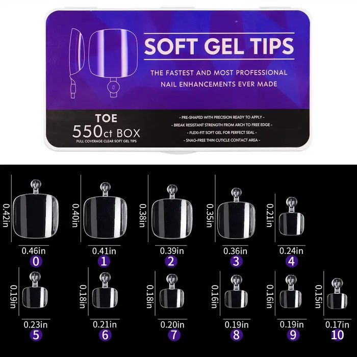 1 boîte de Faux ongles longs en acrylique transparent, Capsules d'amande, cercueil français, demi-co