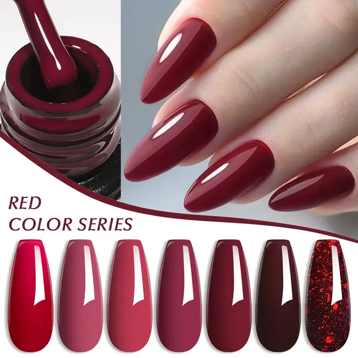 Vernis à ongles Gel rouge vin 7ML