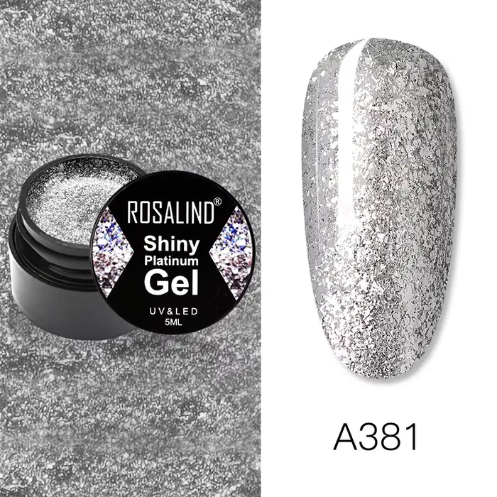 ROSALIND-Ensemble de Verhéritage à Ongles Gel pour Manucure, Couleur Platine Brillante, N64.Art, Lak