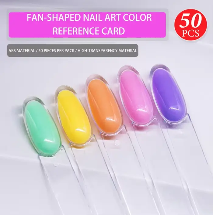 50pcs carte de couleur conception Nail Art modèles outils montrent différents styles