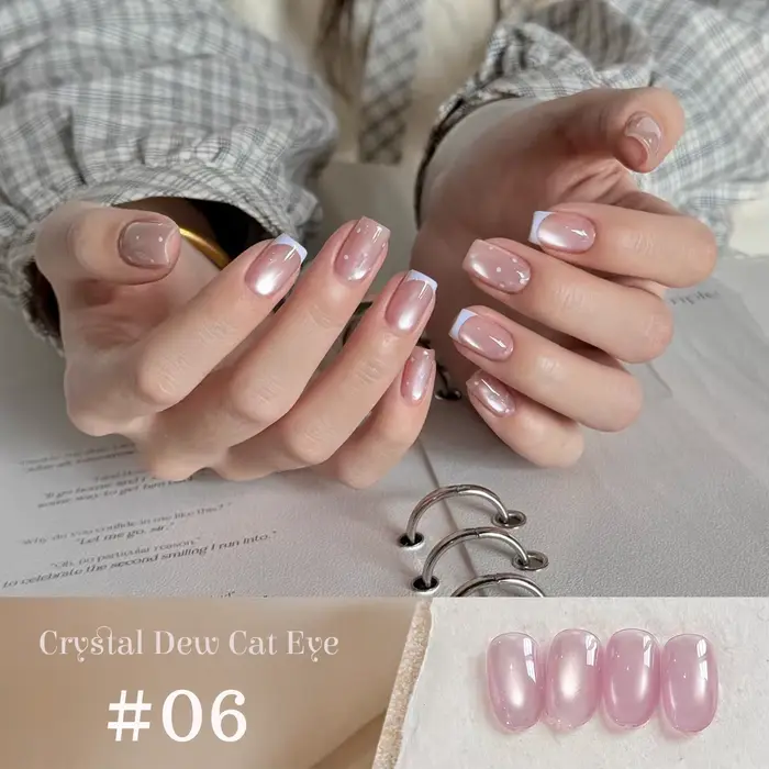 1-12pcs SHAKA Vernis à ongles en gel transparent couleur rose œil de chat Tanhua Automne 2026 Nouvea