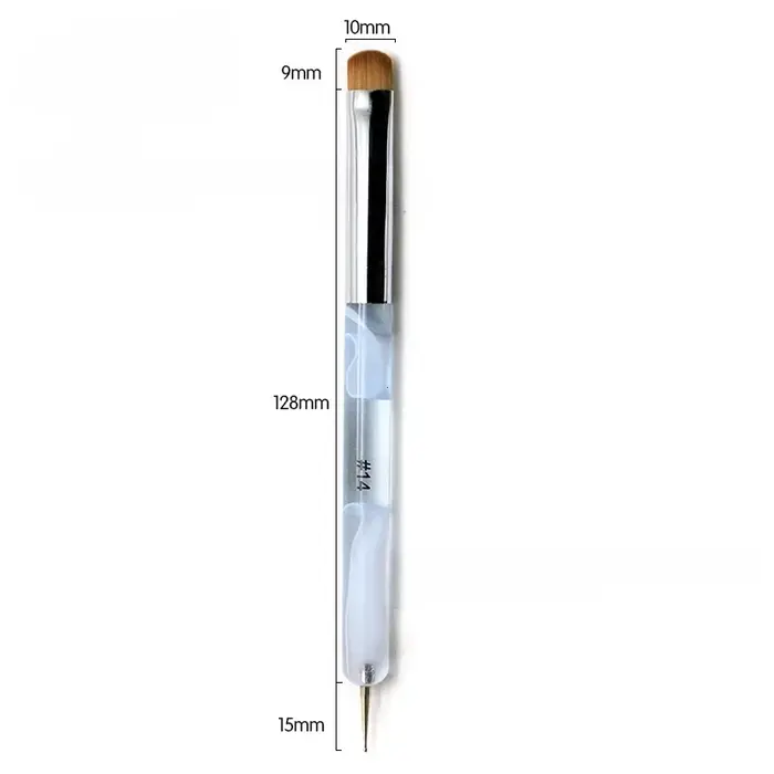 Français double extrémité débutant haute qualité peinture manucure outil acrylique dessin Nail Art brosse