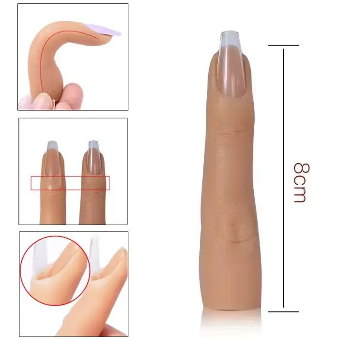 Ongles pratique doigt modèle Silicone Nail Art formation main naturel faux