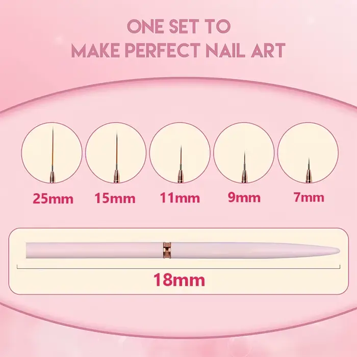 Ensemble de pinceaux pour Nail Art