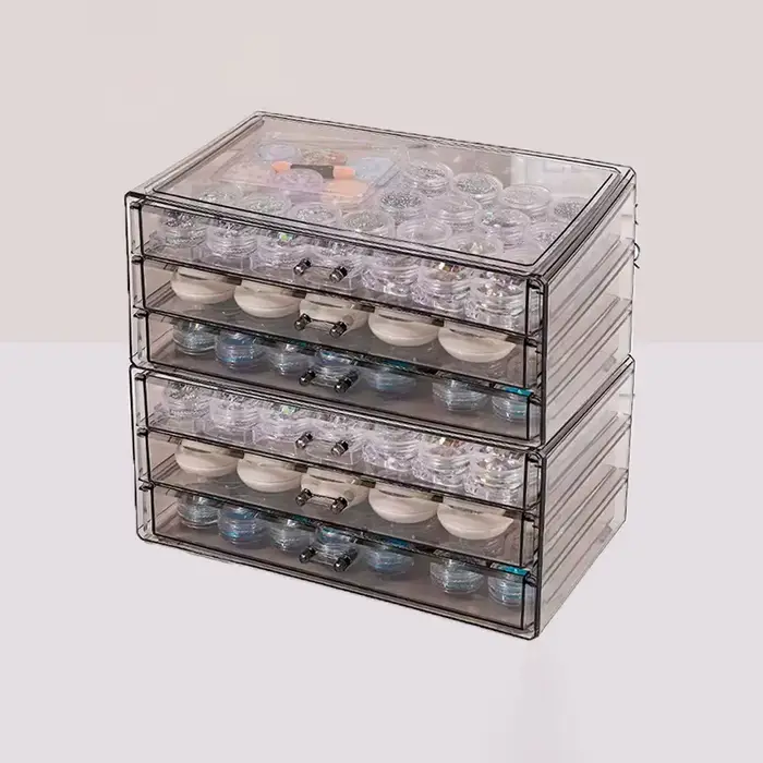 Boîte de rangement arina transparente pour vernis à ongles