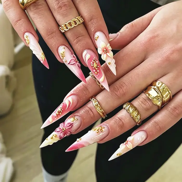 24 faux ongles à presser