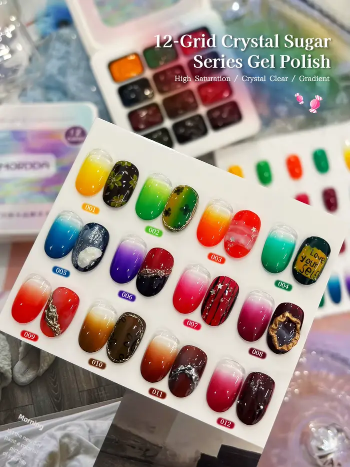 MORDDA ﻿ Gel 12 couleurs - Vernis à ongles semi-solide adapté à la manucure DIY