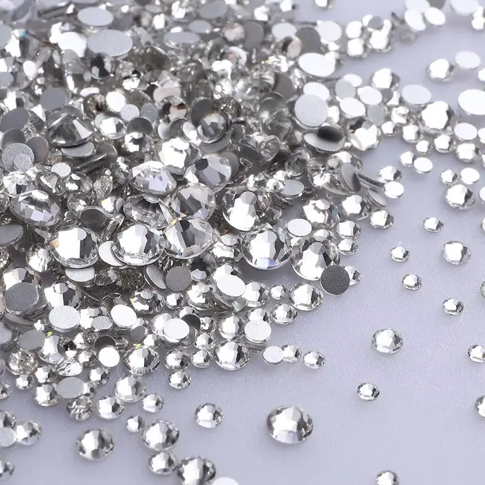 1440 pièces mélange taille verre Flatback strass paillettes cristal AB diamant rond Non correcteur c