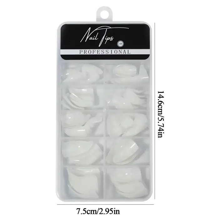 100 pièces faucon pointes d'ongles incurvées couverture complète aigle griffe courbe faux ongles Extension blanc/clair