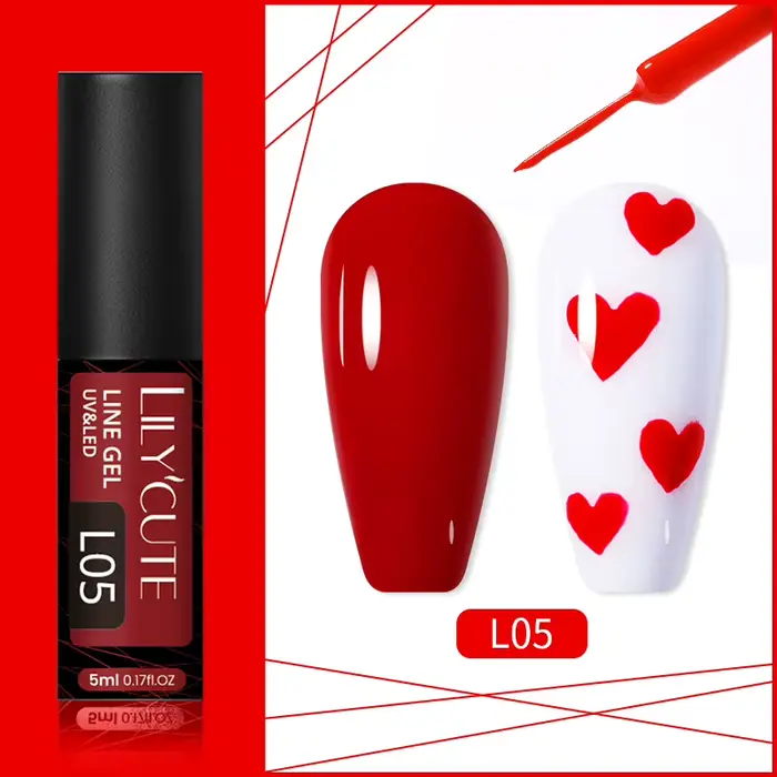 LILYCUTE Liner Gel vernis à ongles français UV LED peinture Gel Nail Art Design magnifique paillette