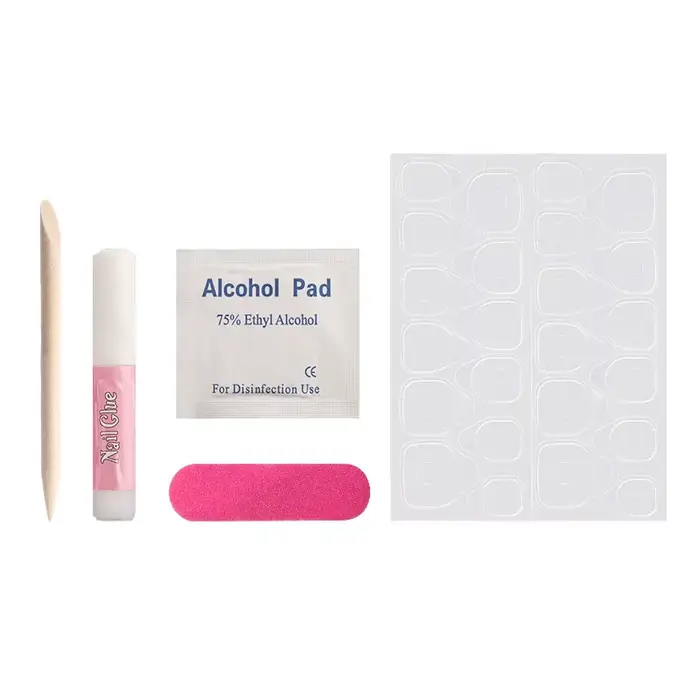 Kit d'outils pour ongles à presser 5 pièces, comprenant pousse-cuticules, lime à ongles, tampon nett