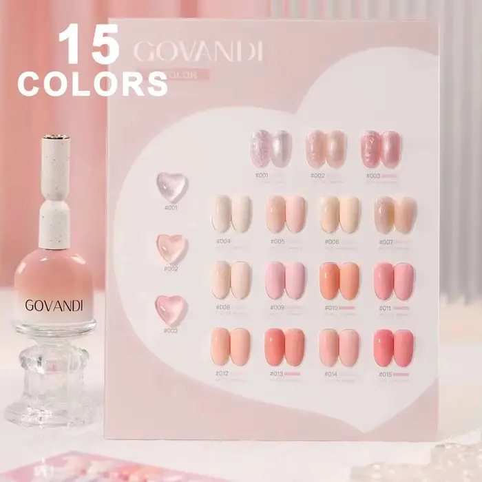 Nouveauté 15 couleurs Rose Chaud Pêche Gel Vernis à ongles UV Soak Off Gelpolish Nail Art Gel