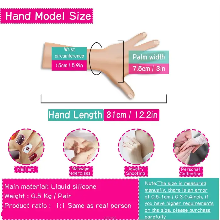 Modèle de main réaliste en Silicone