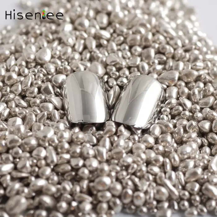 Hisenlee 20g couleur argent petit caméléon strass pierre irrégulière perles pierres manucure bricolage 3d Nail Art décoration