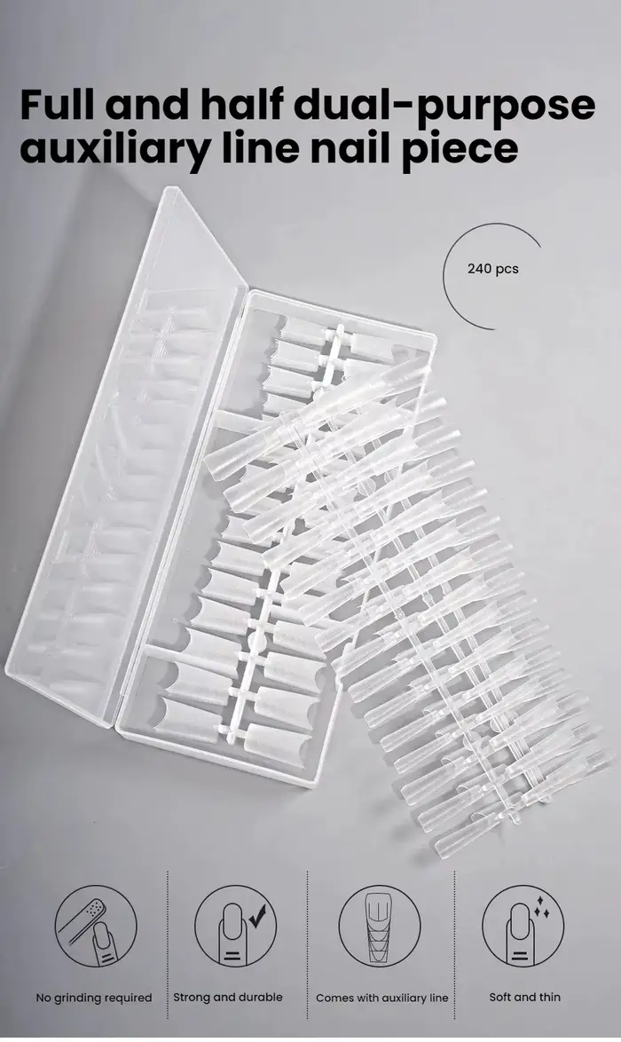 Faux ongles ABS longs et mats sans couture