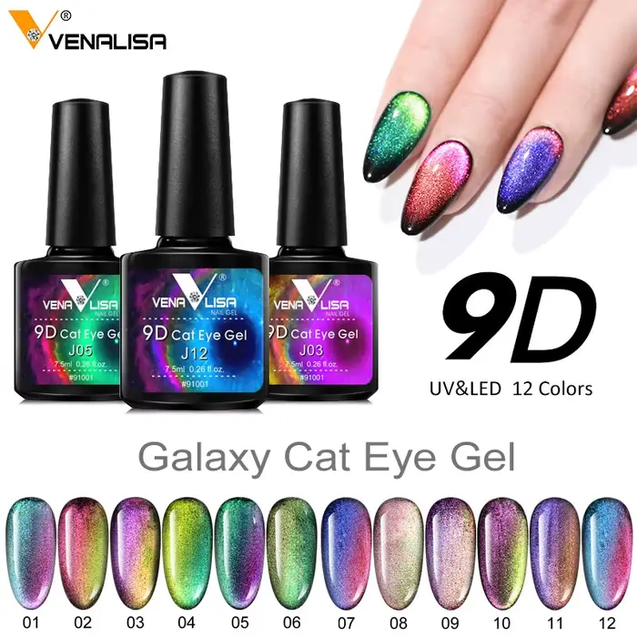Venalisa 9D oeil de chat vernis à ongles effet Super étincelle galaxie étoilé manucure