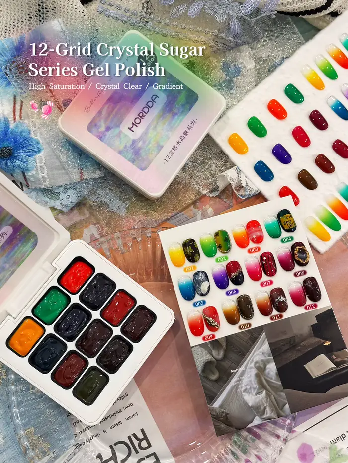 MORDDA ﻿ Gel 12 couleurs - Vernis à ongles semi-solide adapté à la manucure DIY