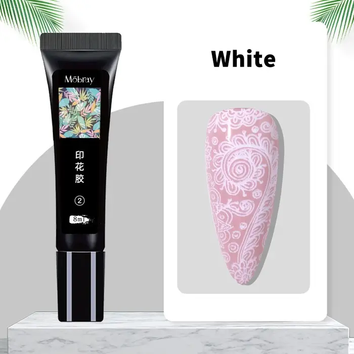 Gel de vernis à ongles coloré pour l'estampage