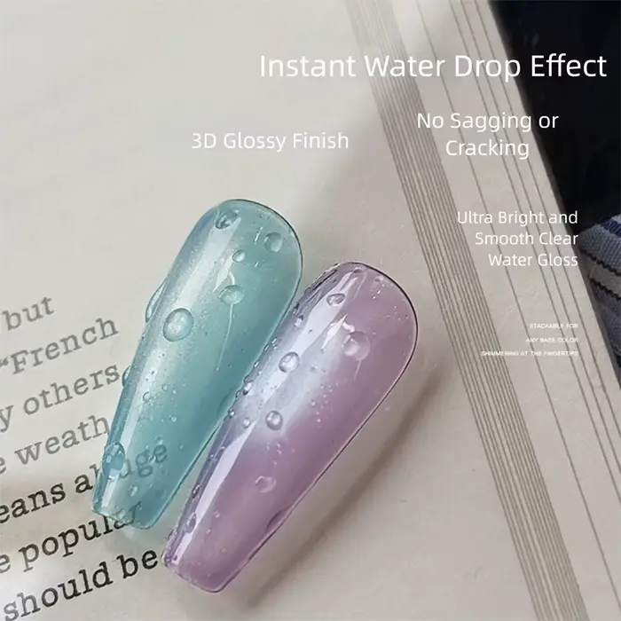 MIANEL 10ML/PCS Gel de finition transparent effet goutte d'eau sans résidu