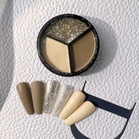 3 en 1 peinture Gel Super Texture crémeux épais paillettes gelée couleur Gel tremper UV LED crème solide ongles Gel vernis pour Nail Art