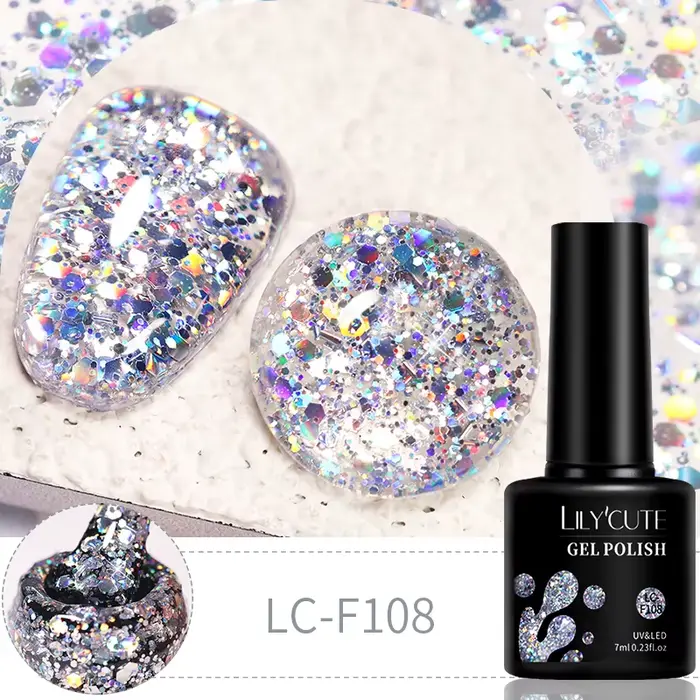 LILYCUTE 7ml 6 Pcs/Set Glitter Gel Vernis