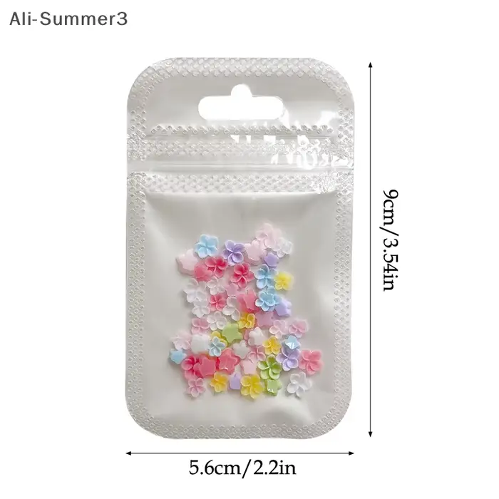 Mélange coloré de fleurs à cinq pétales, breloques pour ongles, décorations pour ongles, outils de m