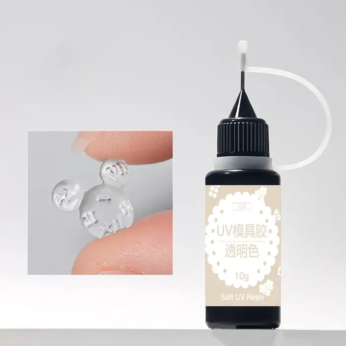 Gel sculpté pour moule à ongles 10g, Gel UV, Colle cristalline translucide, Outil de moulage acrylique 3D, pour salon de manucure et DIY Nail Art