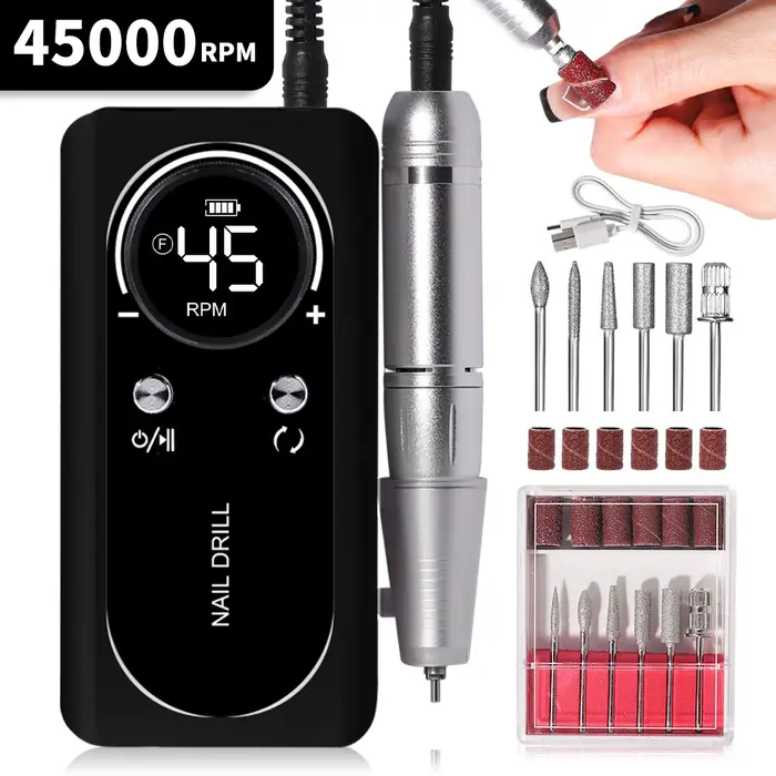 Perceuse à ongles électrique Portable professionnelle 45000 tr/min